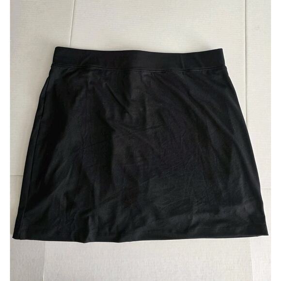 Anne Klein Sport Skort Women's Size XL Black Elastic Waist Slit Side - Picture 3 of 6